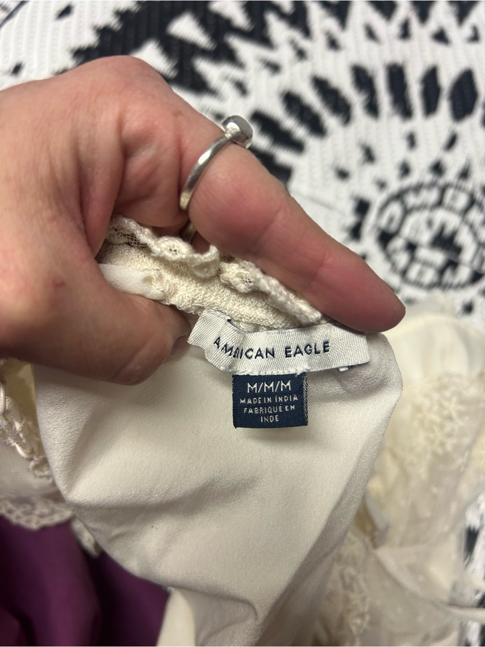 American Eagle Mesh Ruffle Cami M - Picture 7 of 8